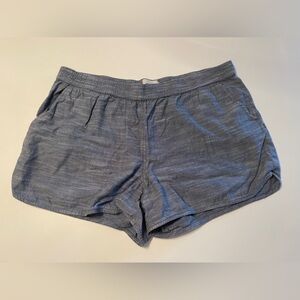 PACT Shorts | Organic Cotton Chambray Pull On Shorts | Color: Blue | Size: L